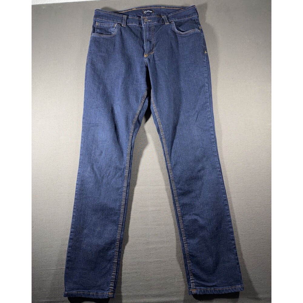 Origin USA Jeans Mens 34x32 Taper Fit Flex Stretch Blue Denim Tactical